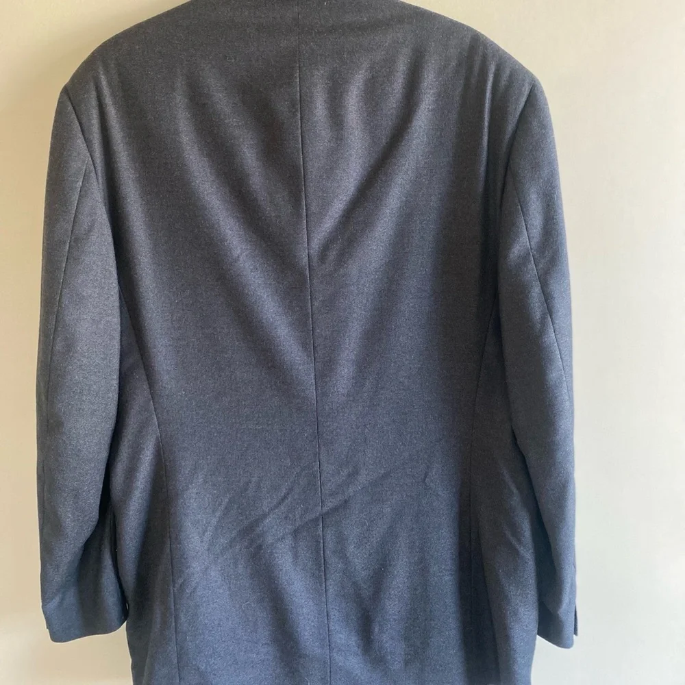 Keneth Cole‎ NY Men’s Suit 2 Piece Dark Gray Jacket 44L Pants 38X29 Flat Front
